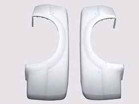 1999-2010 Ford F-350/F-450 Super Duty Dually 8' Street Scene Rear 4 1/4" Wider Fiberglass Rear Fenders - 950-72166