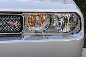 Challenger Headlight Bezel 09-14 Dodge Challenger Stainless Polished 2 Piece T1 Series T-REX Grilles - 11415