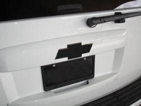 Chevy Grille Emblem 07-13 Chevrolet Tahoe/Suburban/Avalanche Billet Bow Tie Rear 10.25 Inch Aluminum Powdercoat Black T-REX Grilles - 19054B