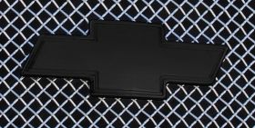 Silverado Grille Emblem 03-06 Chevrolet Silverado Billet Bow Tie Front W/Border Aluminum Powdercoat Black T-REX Grilles - 19100B
