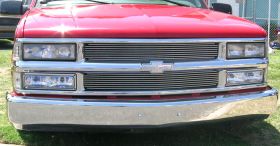 Silverado Grille Insert 94-98 Chevrolet Silverado Aluminum Polished Billet Series T-REX Grilles - 20045