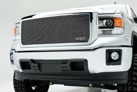 Sierra Grille Insert 14-15 GMC Sierra Aluminum Polished 1 Piece Billet Series T-REX Grilles - 20208