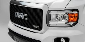 Canyon Grille Insert 15-18 GMC Canyon Aluminum Powdercoat Black 1 Piece Billet Series T-REX Grilles - 20371B