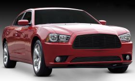 Charger Grille 11-14 Dodge Charger Aluminum Powdercoat Black 1 Piece Billet Series T-REX Grilles - 20442B