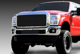 Super Duty Grille Insert 11-16 Ford Super Duty Aluminum Powdercoat Black 1 Piece Billet Series T-REX Grilles - 20546B