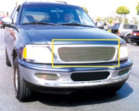 F-150/Expdition Grille Insert 97-02 Ford F-150/Expdition Aluminum Polished Billet Series T-REX Grilles - 20560