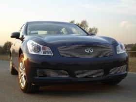G-35 Sedan Grille Insert 07-08 Infiniti G-35 Sedan Aluminum Polished Billet Series T-REX Grilles - 20809