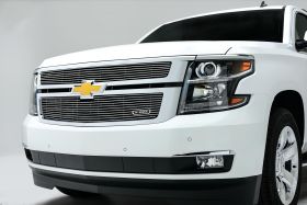 Suburban/Tahoe Grille Overlay 15-18 Chevrolet Suburban/Tahoe Aluminum Polished 2 Piece Billet Series T-REX Grilles - 21055