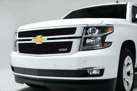 Suburban/Tahoe Grille Overlay 15-18 Chevrolet Suburban/Tahoe Aluminum Powdercoat Black 2 Piece Billet Series T-REX Grilles - 21055B