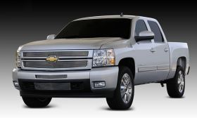 Silverado 1500 Grille Overlay 07-13 Chevrolet Silverado 1500 Aluminum Polished Billet Series T-REX Grilles - 21110