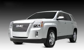 Terrain Grille Overlay 10-14 GMC Terrain Aluminum Polished 1 Piece Billet Series T-REX Grilles - 21153