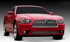Charger Grille Overlay 11-14 Dodge Charger Aluminum Polished 4 Piece Billet Series T-REX Grilles - 21442