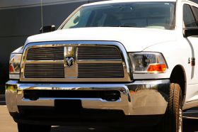 Ram 2500/3500 Grille Overlay 10-12 Dodge Ram 2500/3500 Aluminum Polished 4 Piece Billet Series T-REX Grilles - 21451