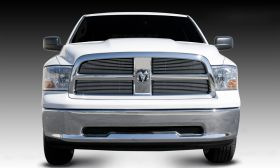 Ram 1500 Grille Overlay 09-12 Dodge Ram 1500 Aluminum Polished 4 Piece Billet Series T-REX Grilles - 21456