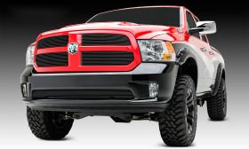 Ram 1500 Grille Overlay 13-18 Dodge Ram 1500 Aluminum Powdercoat Black 4 Piece Billet Series T-REX Grilles - 21458B