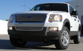 Explorer Grille Overlay 06-10 Ford Explorer Aluminum Polished Billet Series T-REX Grilles - 21659