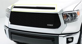 Tundra Grille Overlay 14-17 Toyota Tundra Aluminum Powdercoat Black 1 Piece Billet Series T-REX Grilles - 21964B
