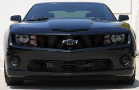 Camaro SS Bumper Grille 10-13 Chevrolet Camaro SS Aluminum Powdercoat Black 1 Piece Billet Series T-REX Grilles - 25028B