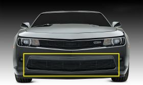 Camaro RS Bumper Grille Overlay 14-15 Chevrolet Camaro RS Aluminum Powdercoat Black 1 Piece Billet Series T-REX Grilles - 25031B
