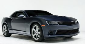 Camaro SS Bumper Grille Overlay 14-15 Chevrolet Camaro SS Aluminum Powdercoat Black 1 Piece Billet Series T-REX Grilles - 25032B