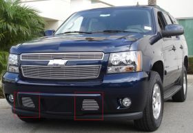 Chevy Bumper Grille Insert 07-13 Chevrolet Tahoe/Suburban/Avalanche Aluminum Polished 2 Piece Billet Series T-REX Grilles - 25051