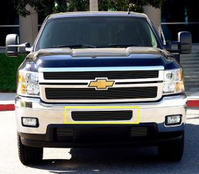 Silverado HD Bumper Grille 11-14 Chevrolet Silverado HD Aluminum Powdercoat Black 2 Piece Billet Series T-REX Grilles - 25114B