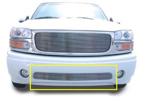 Yukon/Denali Bumper Grille Insert 01-06 GMC Yukon Denali 02-05 Sierra Aluminum Polished Billet Series T-REX Grilles - 25179