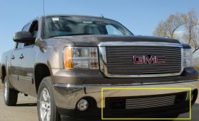 Sierra Bumper Grille Insert 07-13 GMC Sierra Aluminum Polished Billet Series T-REX Grilles - 25205