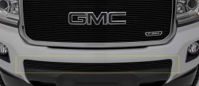 Canyon Bumper Grille 15-18 GMC Canyon Aluminum Powdercoat Black 1 Piece Billet Series T-REX Grilles - 25371B