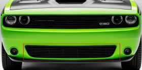 Challenger Bumper Grille 15-17 Dodge Challenger Aluminum Powdercoat Black Billet Series T-REX Grilles - 25419B