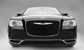 Chrysler 300 Bumper Grille 15-17 Chrysler 300 Aluminum Powdercoat Black 1 Piece Billet Series T-REX Grilles - 25436B