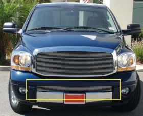 Ram-Laramie Bumper Grille Insert Full Opening 06-08 Dodge Ram-Laramie Aluminum Polished Billet Series T-REX Grilles - 25467