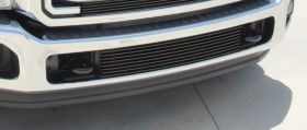Super Duty Bumper Grille Insert 11-16 Ford Super Duty Aluminum Powdercoat Black Billet Series T-REX Grilles - 25546B