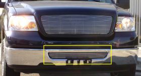 F150/Lincoln Mark LT Bumper Grille Bolt On 04-08 Ford F150/Lincoln Mark LT Aluminum Polished Billet Series T-REX Grilles - 25555