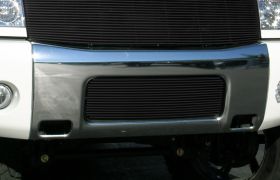 Titan Bumper Grille Insert 08-14 Nissan Titan Aluminum Powdercoat Black Billet Series T-REX Grilles - 25780B