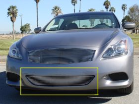 G-37 Coupe Bumper Grille Insert 08-14 Infiniti G-37 Coupe Aluminum Polished 1 Piece Billet Series T-REX Grilles - 25810