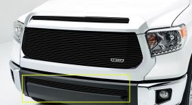Tundra Bumper Grille Overlay 14-17 Toyota Tundra Aluminum Powdercoat Black 1 Piece Billet Series T-REX Grilles - 25964B
