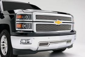 Silverado Grille 14-15 Chevrolet Silverado Mild Steel Chrome 2 Piece Sport Series T-REX Grilles - 44117