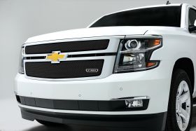 Suburban/Tahoe Grille 15-18 Chevrolet Suburban/Tahoe Mild Steel Powdercoat Black 2 Piece Sport Series T-REX Grilles - 46055