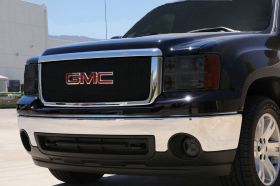 Sierra Grille 07-13 GMC Sierra W/Logo OpeningMild Steel Powdercoat Black Sport Series T-REX Grilles - 46204