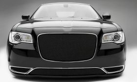 Chrysler 300 Grille 15-17 Chrysler 300 Mild Steel Powdercoat Black 1 Piece Sport Series T-REX Grilles - 46436