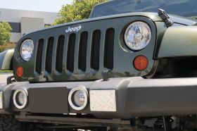 Wrangler Grille 07-17 Jeep Wrangler Mild Steel Powdercoat Black Sport Series T-REX Grilles - 46481