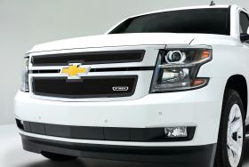 Suburban/Tahoe Grille 15-18 Chevrolet Suburban/Tahoe Mild Steel Powdercoat Black 2 Piece Upper Class Series T-REX Grilles - 51055