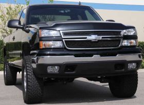 Silverado Grille 05-06 Chevrolet Silverado Mild Steel Powdercoat Black 2 Piece Upper Class Series T-REX Grilles - 51106