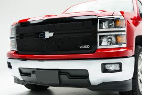 Silverado Grille 14-15 Chevrolet Silverado W/2 Bars AcrossMild Steel Powdercoat Black 1 Piece Upper Class Series T-REX Grilles - 51118