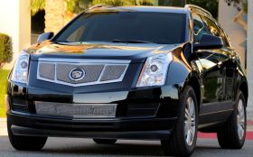 SRX Grille 10-16 Cadillac SRX W/OE Logo Plate Mild Steel Powdercoat Black Upper Class Series T-REX Grilles - 51187