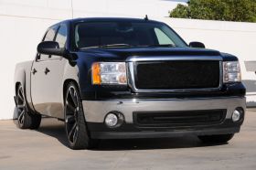 Sierra Grille 07-13 GMC Sierra Mild Steel Powdercoat Black Upper Class Series T-REX Grilles - 51205