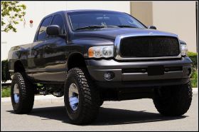 Ram Grille 02-05 Dodge Ram Mild Steel Powdercoat Black 1 Piece Upper Class Series T-REX Grilles - 51461