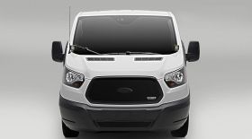Transit Grille 16-18 Ford Transit Mild Steel Powdercoat Black 1 Piece Upper Class Series T-REX Grilles - 51575