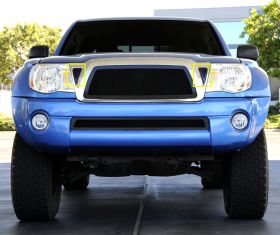 Tacoma Side Vent Grille 05-10 Toyota Tacoma Mild Steel Powdercoat Black 2 Piece Upper Class Series T-REX Grilles - 51896